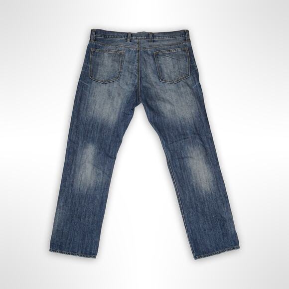 Gap Premium Straight Fit Jeans - Men's 38x32 Distressed - Picture 2 of 2